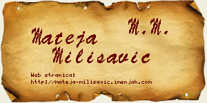 Mateja Milisavić vizit kartica